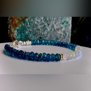 Mystic London Topaz & Ethiopian Welo Opal Bracelet — Sterling Silver